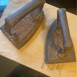 Antique Iron Lot Of 2 