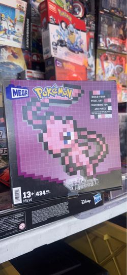 Mega Pokemon HWR80 Pixel Art Mew 434 Piece Building Block Set- NEW