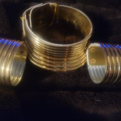 African Binyage Statement Choker And Bracelets