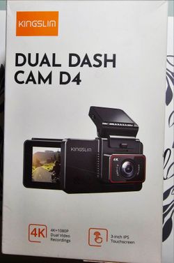 Dual Dash Cam with Built-in WiFi GPS, Front 4K/2.5K Rear 1080P