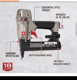 Porter Cable Pneumatic 18-gauge 1-1/2 in narrow crown stapler kit $75