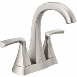 Delta Pierce 4 in. Centerset 2-Handle Bathroom Faucet in SpotShield Brushed Nick