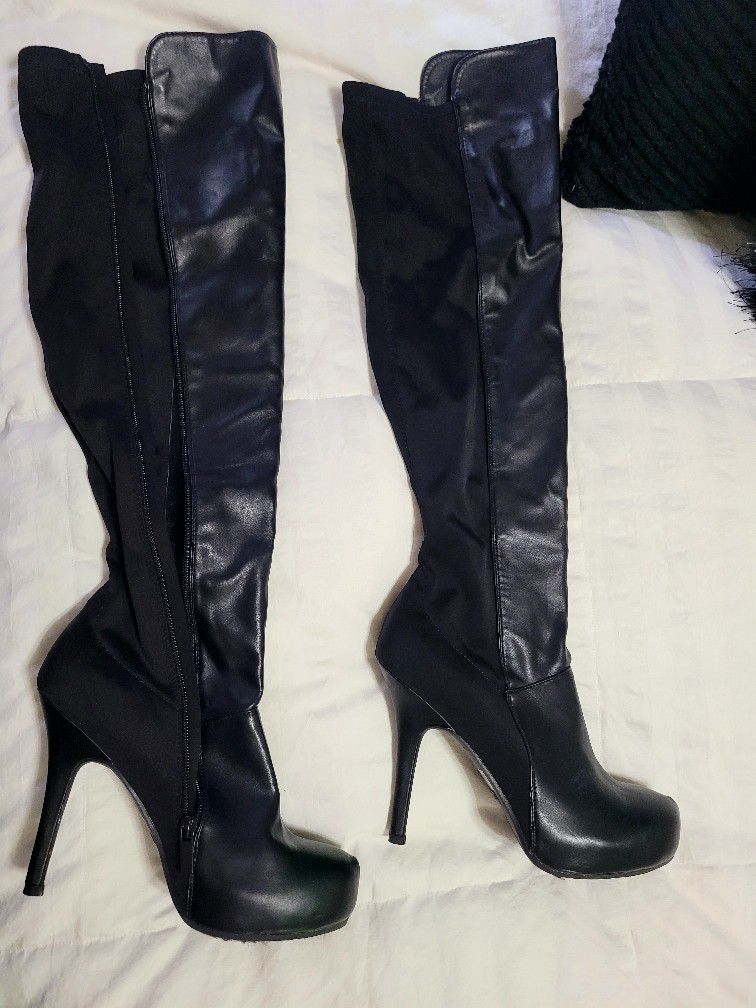Black Over Knee Boots