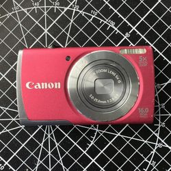 Canon Powershot A3500 IS 16.0 MP Red Digital Camera
