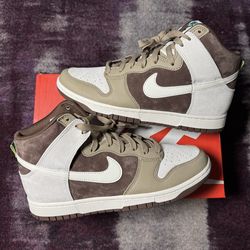 sz9 nike dunk high light chocolate