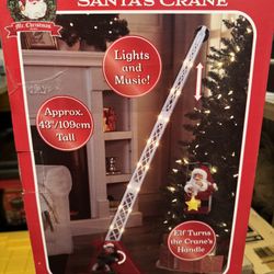 Mr. Christmas 44in Animated Christmas Crane with Santa