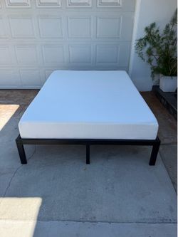 Queen mattress and bed frame