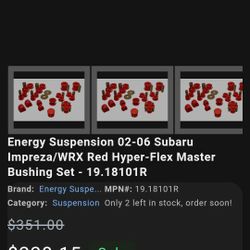 Flex Master Bushing Set For 02 -06 Subaru 