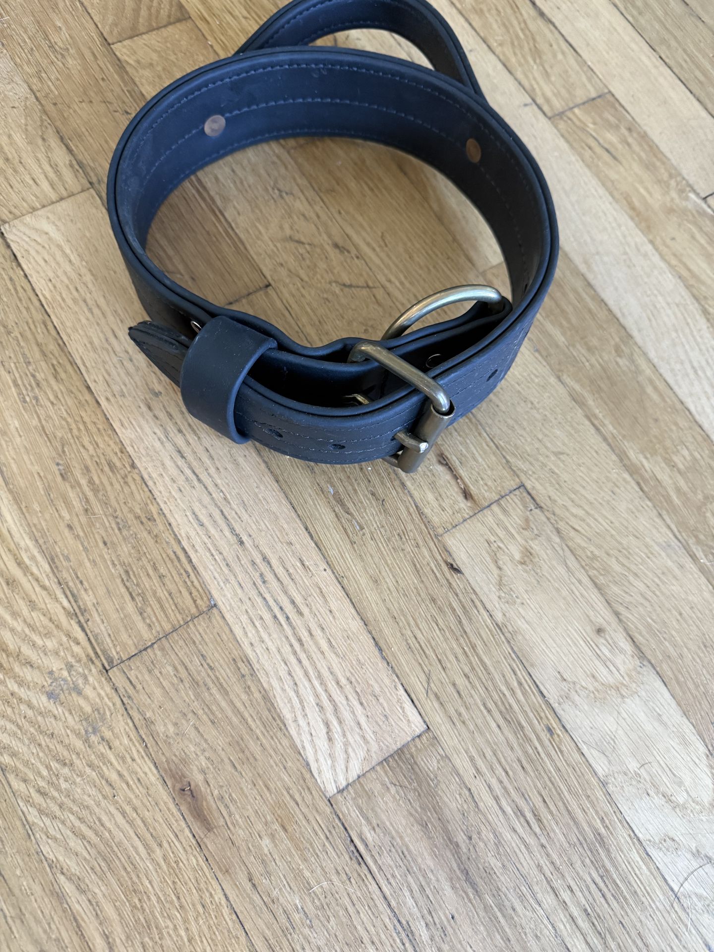 Dog leather collar