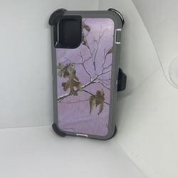 For iPhone 11 Pro Max Pink Camouflage belt clip Case 