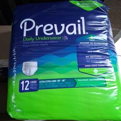 prevail® daily moderate absorbency underwear size xx-large 12 pack