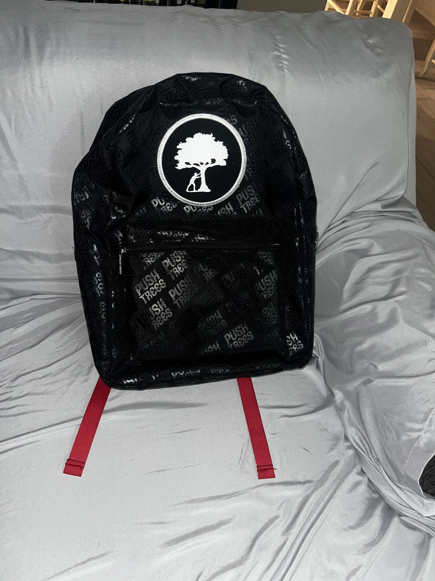 dope As Yola, push Trees, Red And Black Backpack