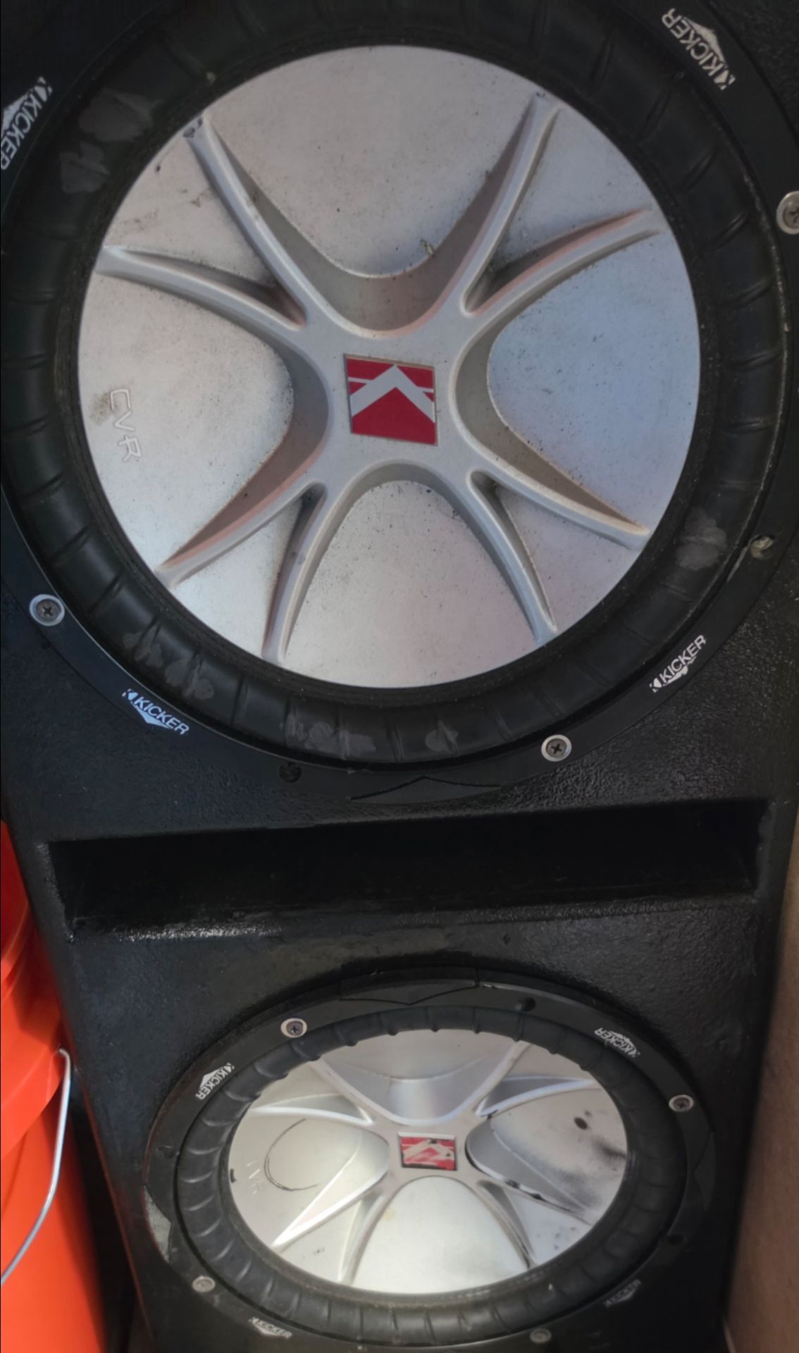 Pair of 12" Kickers in pro ported box