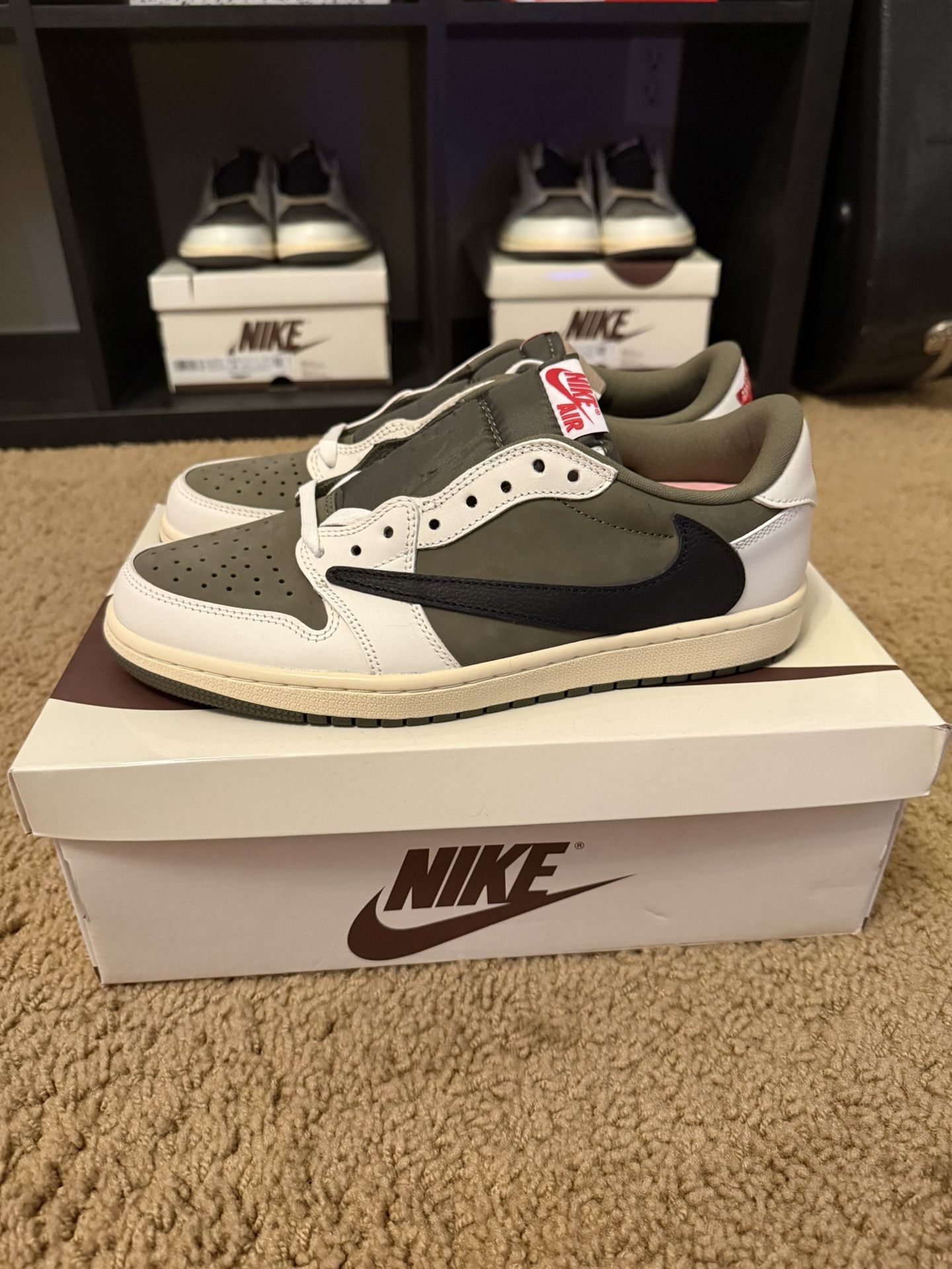 travis scott olive green jordan 1