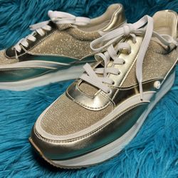 Michael Kors Mariah Glitter Platform Trainers - Women