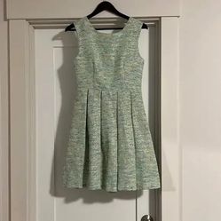 Anthropologie Paper Crown bright teal sparkly dress
