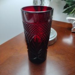 12 Dark Red Drinking Glasses 