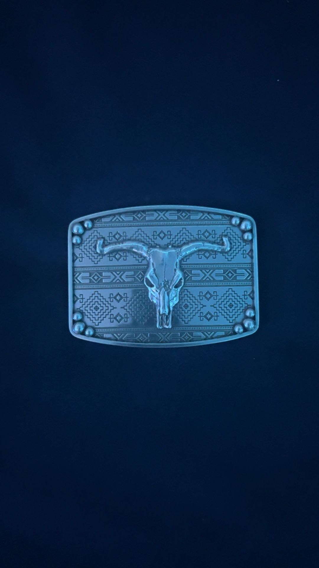 Nocona Rectangle Bull Skull Buckle (CO) Send Offers