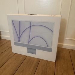 2021 Apple 24” iMac M1 Blue Complete In Box