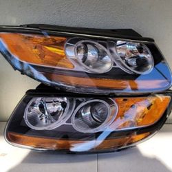 07-12 Hyundai Santa Fe Projector Headlights Luces Focos Micas Faros Faroles Headlamps 