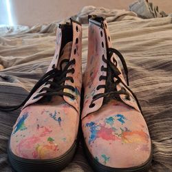 Size 9 Multi Colored Doc Martens