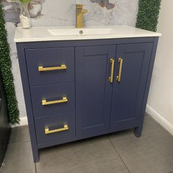 SALE ~ Modern PVC Bathroom Vanity - 36 inches 