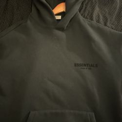 essentials hoodie black