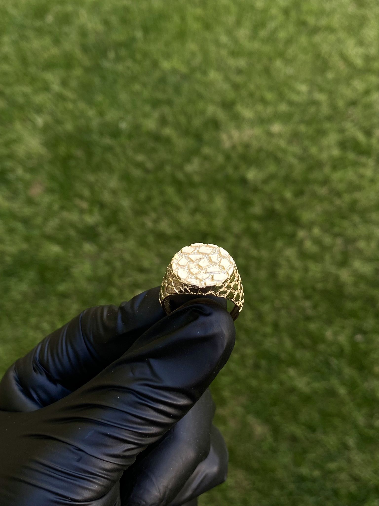 Gold Nugget Ring 14k