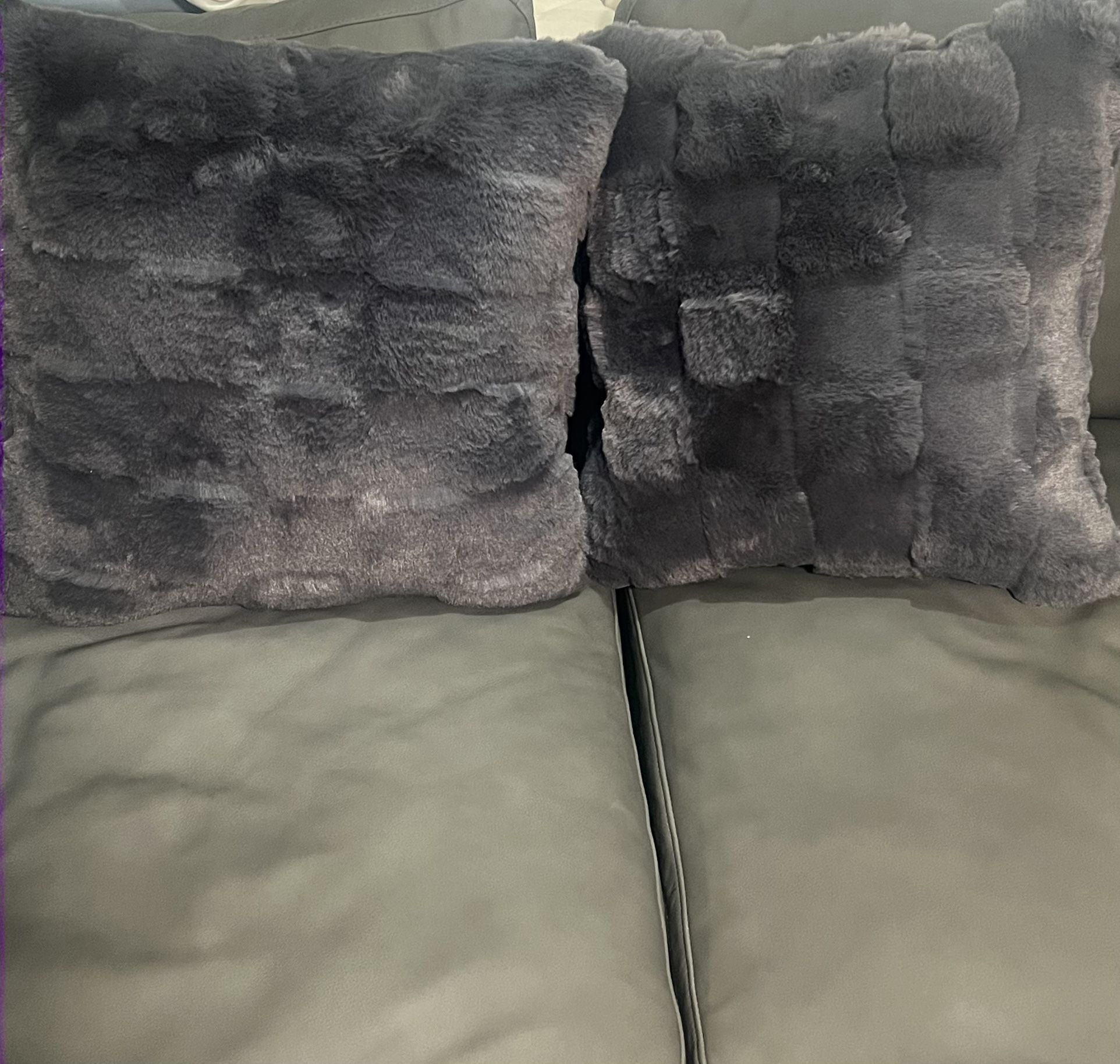 2 Dark Grey Pillows