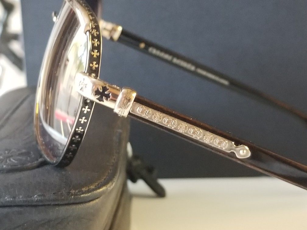 😎.NEW Chrome Hearts Boneyard 1 24k/Copper Beryllium Ultra Rare Sunglasses