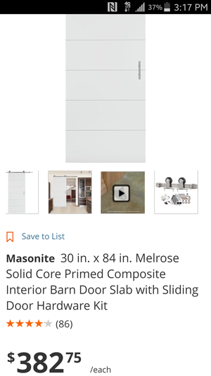 Masonite 30 In X 84 In Melrose Solid Core Primed Composite