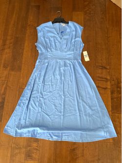 NWT Light Blue Satin Midi Dress – Size XL – Originally $148