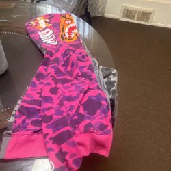BAPE Color Camo Tiger Shark Half Full Zip Hoodie (SS21)