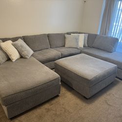 Custom built gray Sectional 