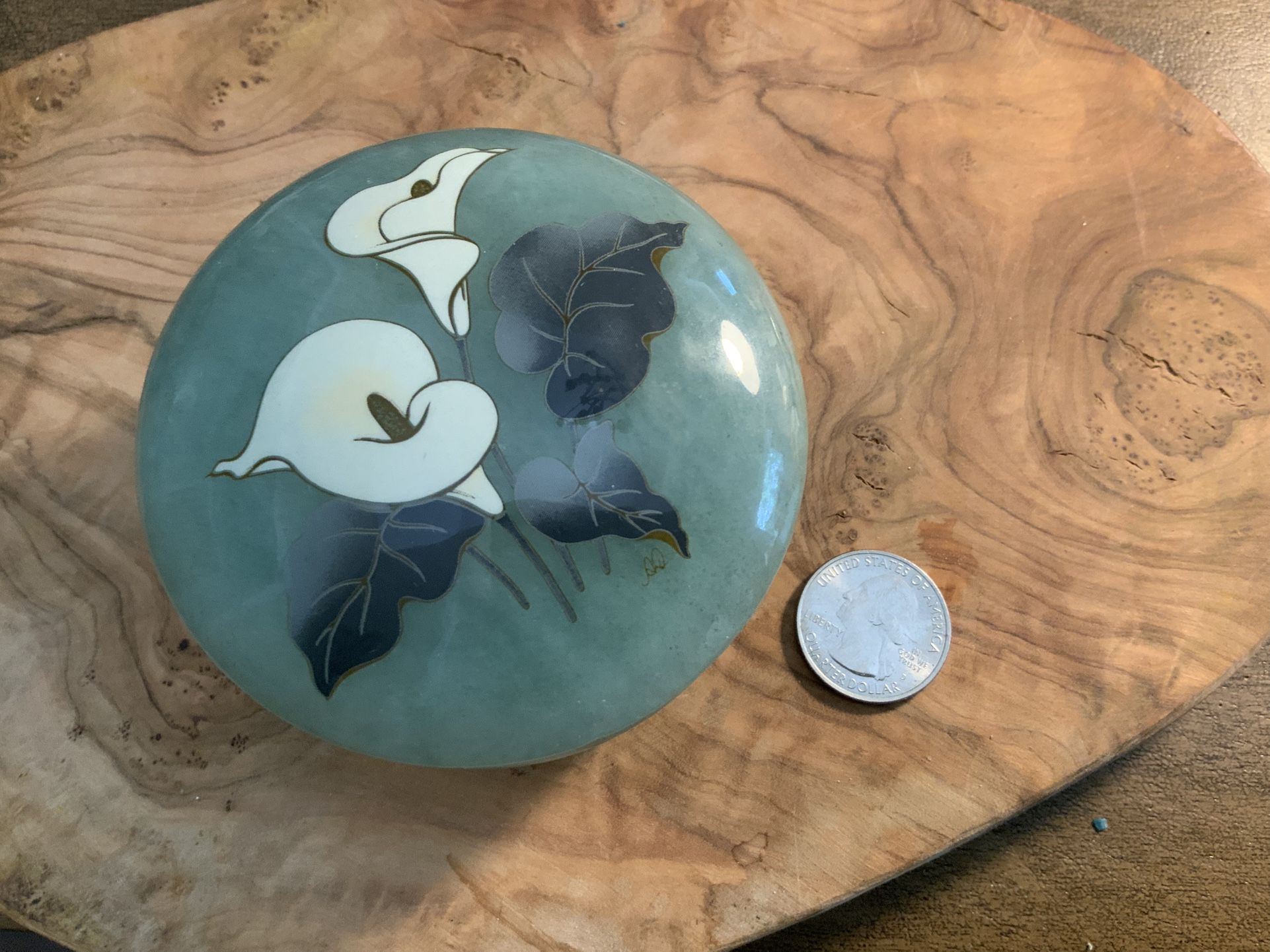 Midcentury Alabaster Trinket Box