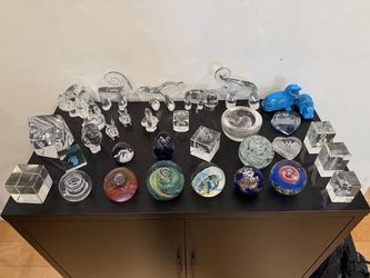 Collection of Decorative Glass Ornaments