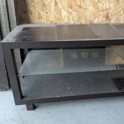 TV Stand w/ Tempered Glass Shelf