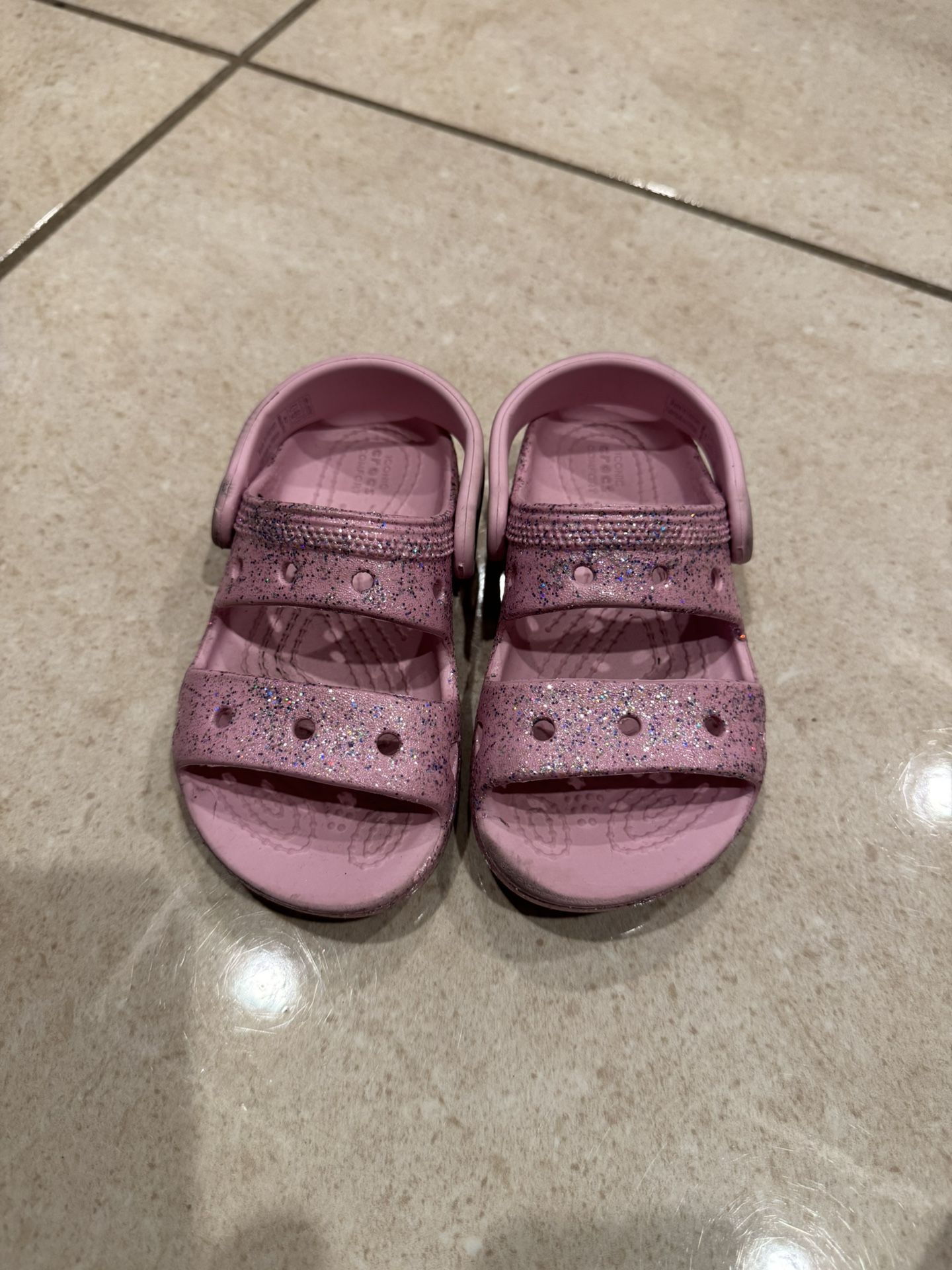 Glitter Crocs Size 8 Toddler 