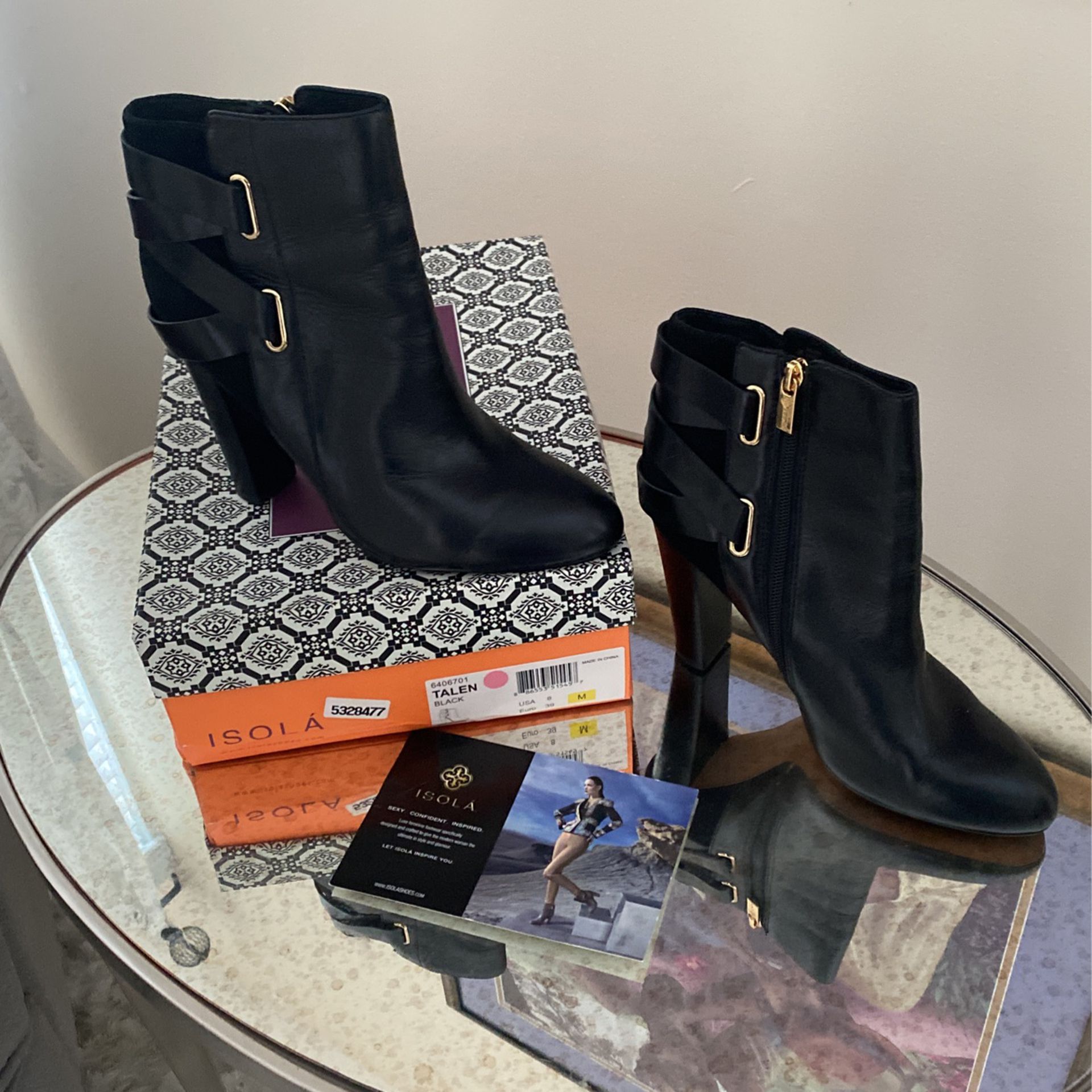 Black Sz 8 Idols Leather/Suede Women’s Boots