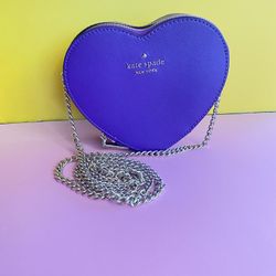 Kate Spade Love Shack Mini Heart Crossbody Bag purple