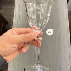 Crystal Wine Glasses, Set Of 6, New in Box 
