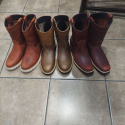 Botas 100% Piel  Curtida 