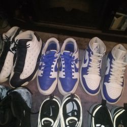 8 Pairs Of Men's Sneakers Sizes 8-8.5 Jordan, Adidas, Nike  Pick Up Only 