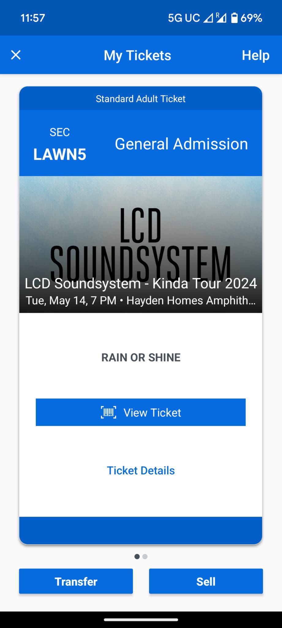 LCD Soundsystem - 2 Tickets