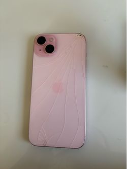 Pink iPhone 15 Plus 128GB – Cracked Back – Fully Works