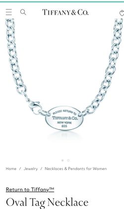 Tiffany & Co. Oval Tag Necklace 