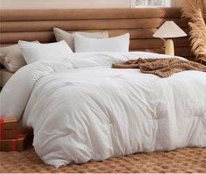 White Comforter Duvet Queen 3 Piece Set