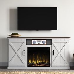 Lorraine TV Stand for TVs up to 70" with Fireplace Included