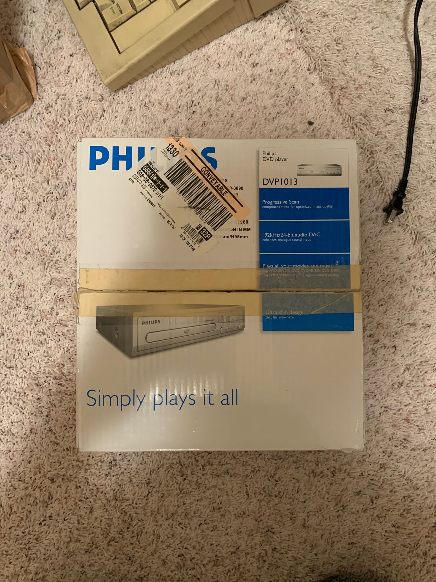 Philips DVD player with remote NEVER used