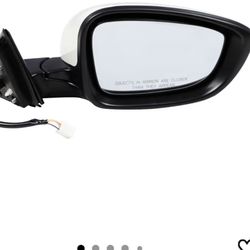 Right Passenger Side Mirror Assembly Compatible with Accord 2018-2022 Power and Manual Fold 76208TVEH01 (White 3Pins)